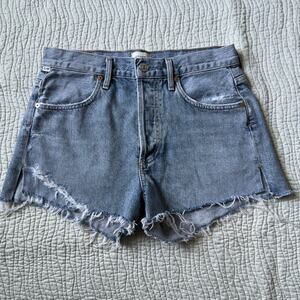 Citizens of Humanity Jean Shorts  Cutoff Raw Hem Distressed High Rise Size 25